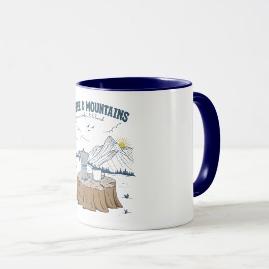 Mug Coffee & Mountains (Devant droit)