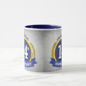 Mug Coffee Mug, 14e anniversaire Mariage (Centre)