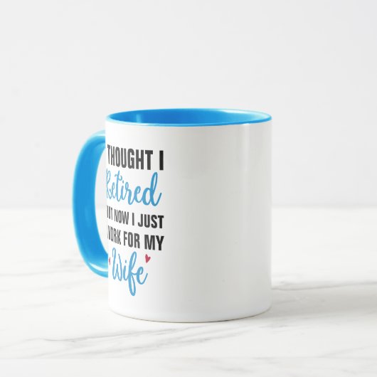 Mug Coffee Retraite Humour mari femme drôle (Devant gauche)