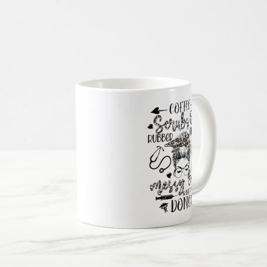 Mug Coffee Scrubs Gants En Caoutchouc Messy Bun Obteni (Devant droit)