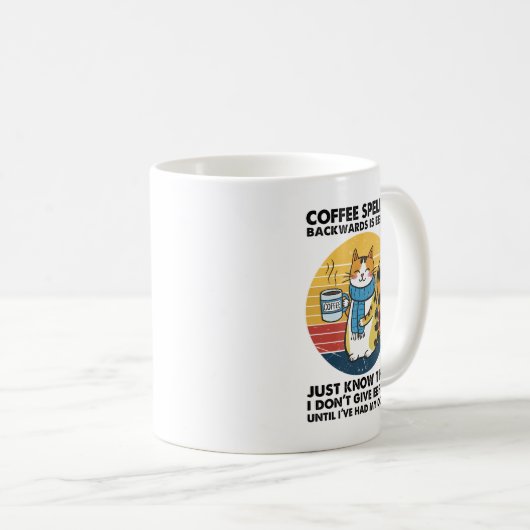 Mug Coffee Spelled Backwards Is EEFFOC – Funny Caffein (Devant droit)