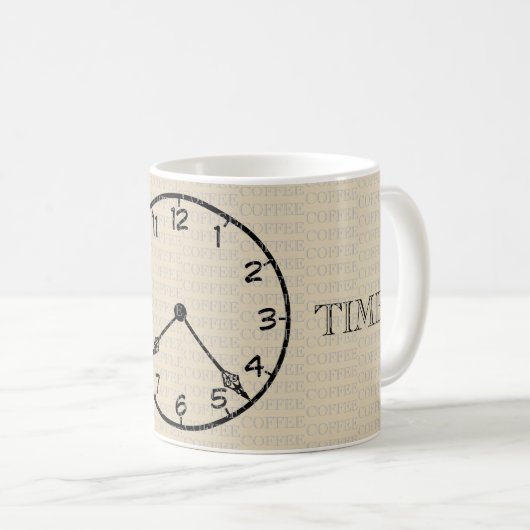 Mug Coffee Time Clock (Devant droit)