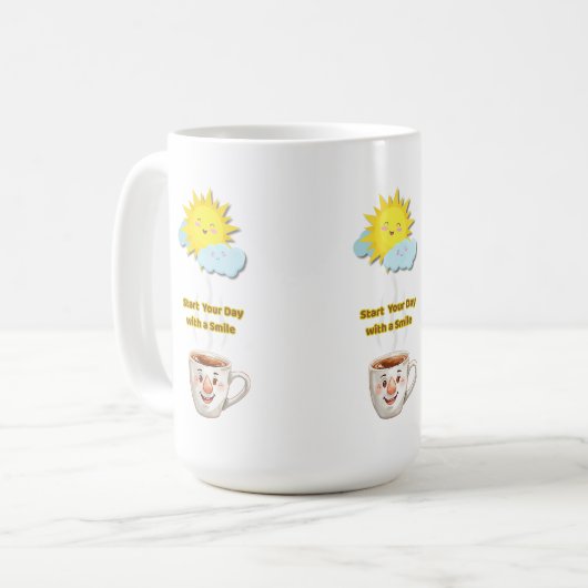 Mug Coffee Time – Cute Smiling Cup (Devant gauche)