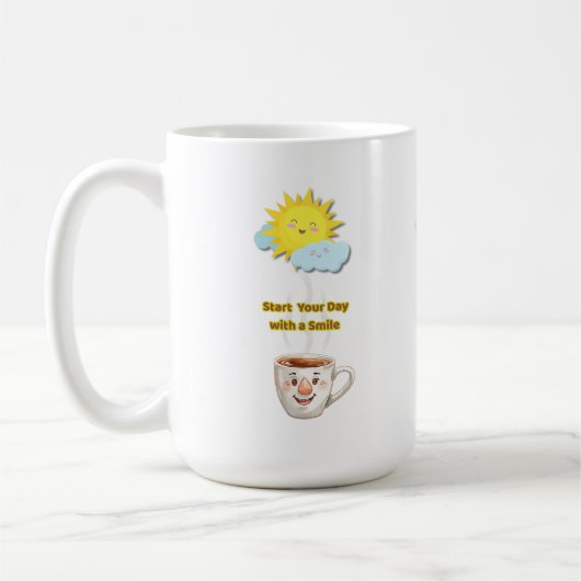 Mug Coffee Time – Cute Smiling Cup (Gauche)