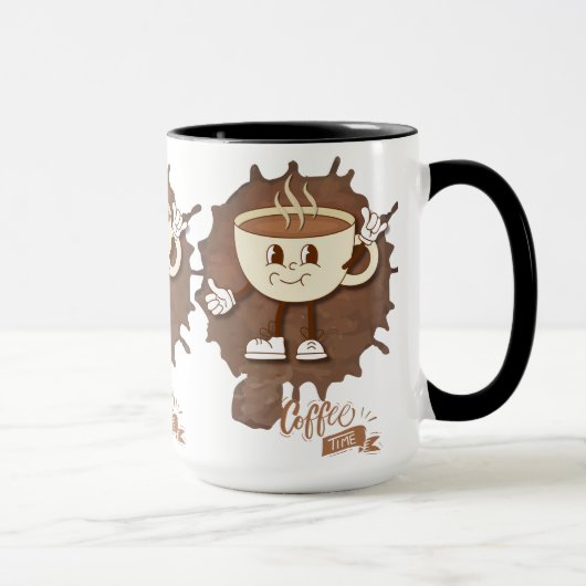 Mug **Coffee Time – Cute Smiling Cup Steam  (Droite)
