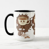 Mug **Coffee Time – Cute Smiling Cup Steam  (Gauche)