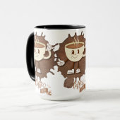 Mug **Coffee Time – Cute Smiling Cup Steam  (Devant gauche)