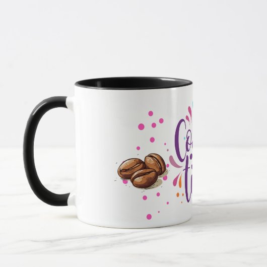 Mug coffee time modern design (Gauche)