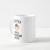 Mug Coffee Tools Grease Repeate | Funny Car Mécanique (Devant gauche)