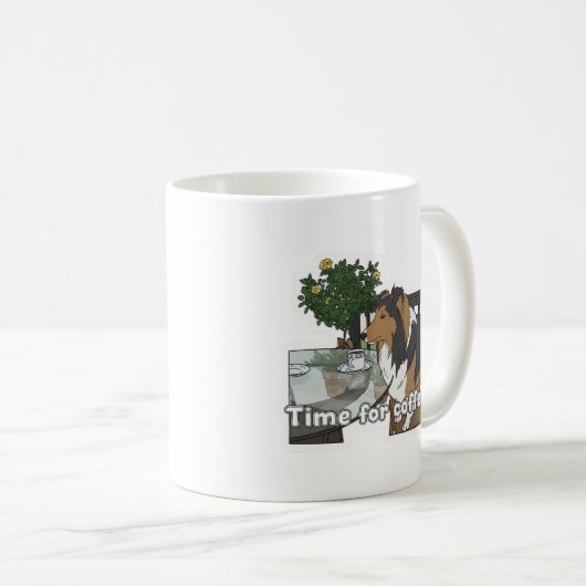 Mug Coffee with a sheltie (Devant droit)