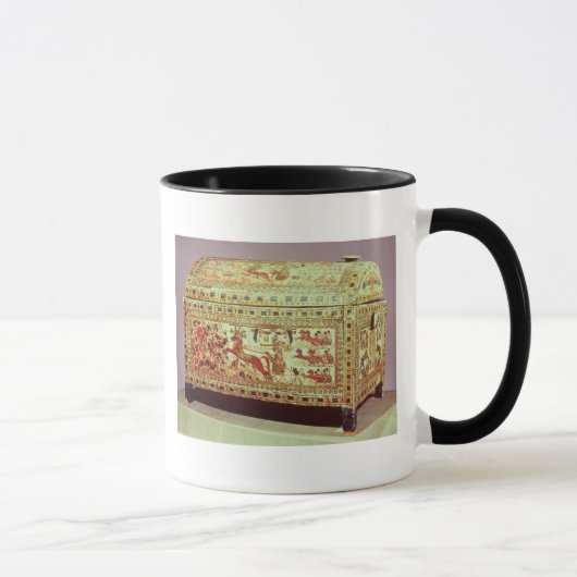 Mug Coffre peint dépeignant le roi sur le char (Droite)