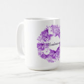Mug Coffret de femme de chambre violet en couronne mon (Devant gauche)