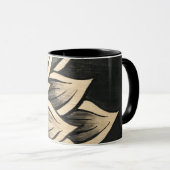 Mug Coffret de tournesol noir (Devant droit)