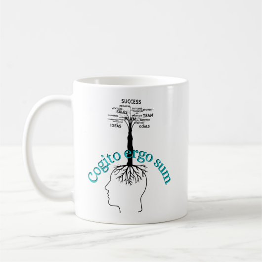 Mug Cogito ergo sum (Je pense, donc je suis) (Gauche)