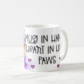 Mug cogner dans les mains dans ses pattes (Devant droit)
