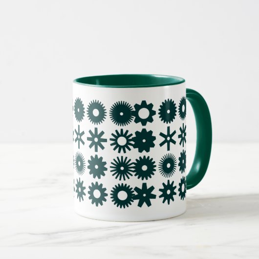 Mug Cogs - Chasseur vert (Devant droit)