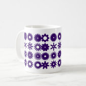 Mug Cogs - Deep Purple sur Blanc (Devant gauche)