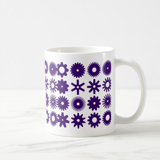 Mug Cogs - Deep Purple sur Blanc (Droite)