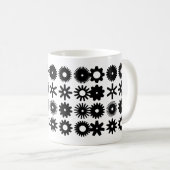 Mug Cogs - Noir sur Blanc (Devant droit)