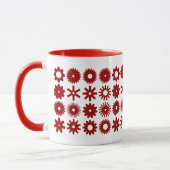 Mug Cogs - Rouge rubis sur blanc (Gauche)