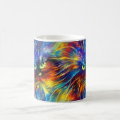Mug Cohésif Abstrait Exquis Cat Splashes Simples (Centre)