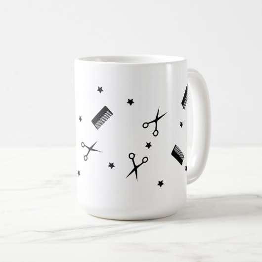 Mug Coiffeur Citation drôle Coiffeur Etoiles Cool (Devant droit)