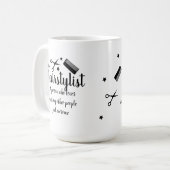 Mug Coiffeur Citation drôle Coiffeur Etoiles Cool (Devant gauche)