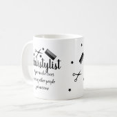 Mug Coiffeur Citation drôle Coiffeur Etoiles Cool (Devant gauche)