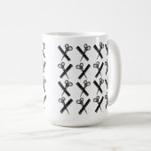 Mug Coiffeur coiffeur ciseaux Comble Salon (Devant droit)