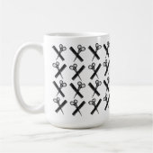 Mug Coiffeur coiffeur ciseaux Comble Salon (Gauche)
