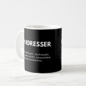 Mug Coiffeur & Coiffeuse Définition de métier drôle (Devant gauche)