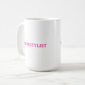Mug Coiffeur Coiffeuse Rose Cadeau de Mariage (Devant gauche)