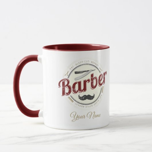 Mug Coiffeur de cheveux Hustler Coiffeur Rétro coiffeu (Gauche)