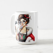 Mug Coiffeur de Noël personnalisé (Devant gauche)