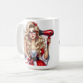 Mug Coiffeur de Noël personnalisé (Devant gauche)