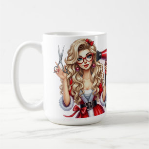 Mug Coiffeur de Noël personnalisé