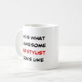 Mug coiffeur, génial (Devant gauche)