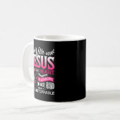 Mug Coiffeur Jésus dans le ciseau de coeur Coeur coiff (Devant gauche)
