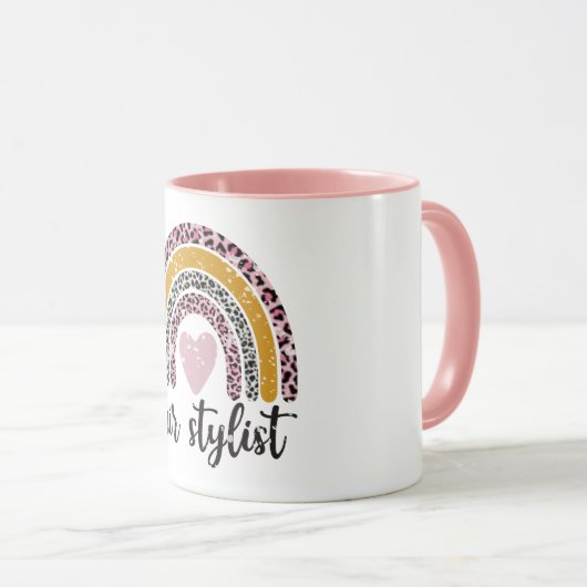 Mug Coiffeur Leopard Boho (Devant droit)