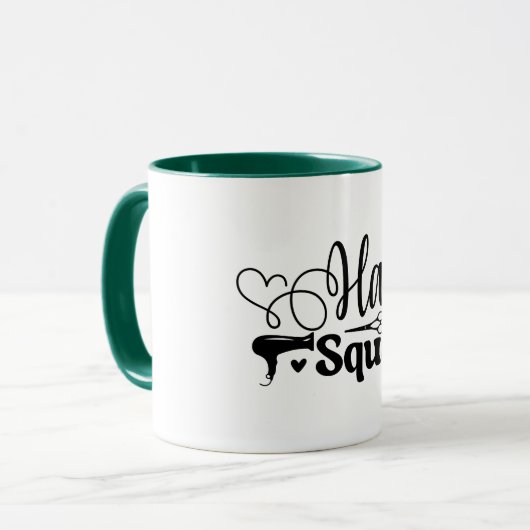 Mug Coiffeur Minimaliste Hair Squad (Devant gauche)
