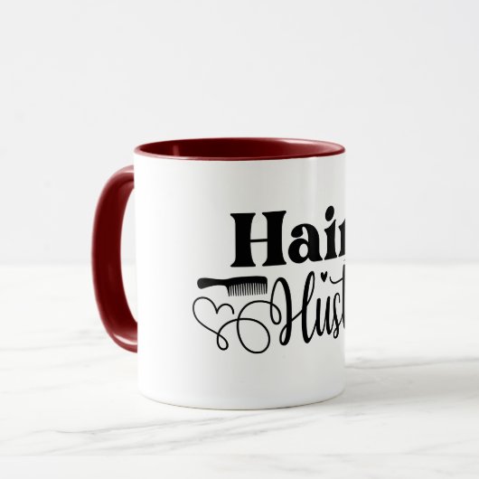 Mug Coiffeur Minimaliste Hustler de Cheveux (Devant gauche)