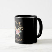 Mug Coiffeur Roses et Ciseaux Hair Hustler (Devant droit)