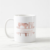 Mug Coiffeur Salon de cheveux Monogram Rose Gold (Gauche)