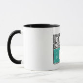 Mug Coiffeur Salon Vie sarcelle et léopard (Gauche)