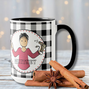 Mug Coiffeur Styliste Ethnique Dessin Animé Budget Cad