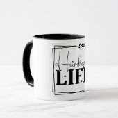 Mug Coiffeur Vie Minimaliste Coiffeur (Devant gauche)