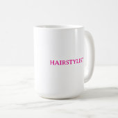 Mug Coiffeuse Coiffeur Rose Cadeau de Mariage Favori (Devant droit)