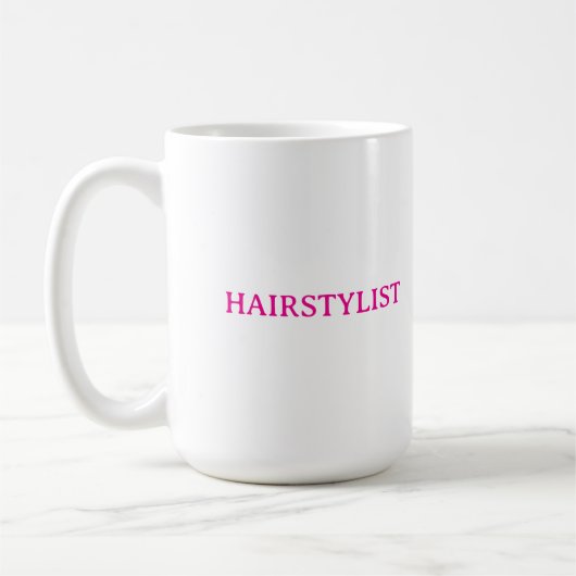 Mug Coiffeuse Coiffeur Rose Cadeau de Mariage Favori (Gauche)