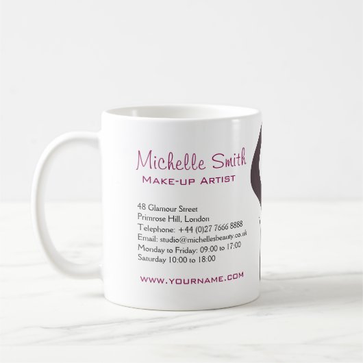 Mug Coiffeuse Long Hair maquiller l'image de marque de (Gauche)