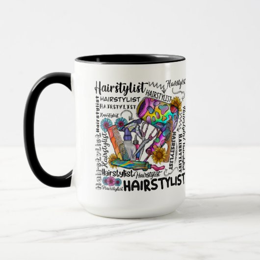 Mug Coiffeuse Musique personnalisée (Gauche)